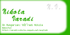 nikola varadi business card